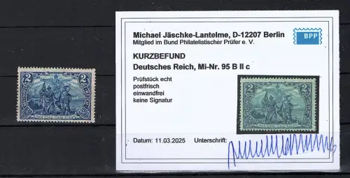 DR. Mi.-Nr. 95 B IIc postfrisch  KB. Jäschke-LBPP.