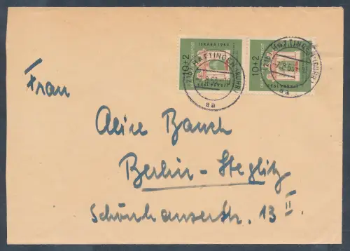 Bund. MeF. Mi.-Nr. 171 auf  Fernbrief, portorichtig.