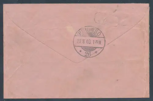 DR., Rohrpost Ganzsache RU 6 gelaufen.