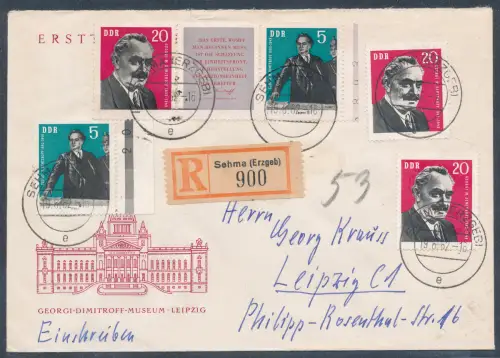 DDR. R.-Fernbrief mit Mi.F. Mi.-Nr. 893-894