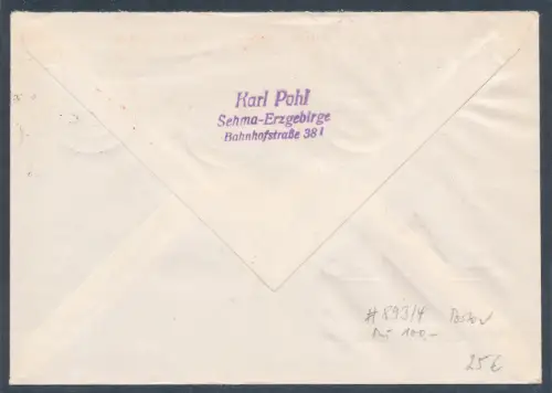 DDR. R.-Fernbrief mit Mi.F. Mi.-Nr. 893-894