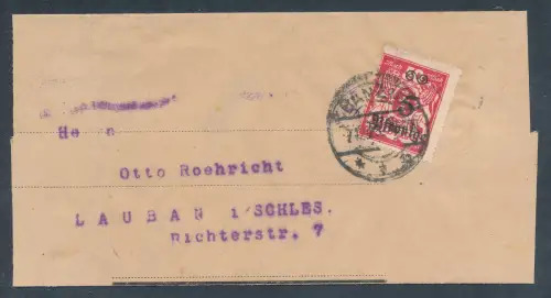 Danzig EF. Mi.-Nr. 181 auf Streifband.