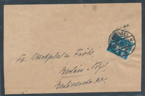 Memel EF. Mi.-Nr. 20 auf Streifband.