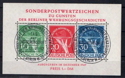 Berlin 1949, Blockausgabe, Mi-Nr. Block 1, gestempelt mit ESSt, FA SchlegelBPP.