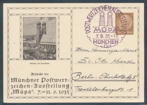 DR., Privatganzsache Müpa 1935 PP 122-C14/02 gelaufen.