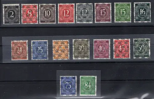 All-Besetzung, Bizone Mi.-Nr. 52 II - 68 II, postfrisch FA.SchegelBPP.