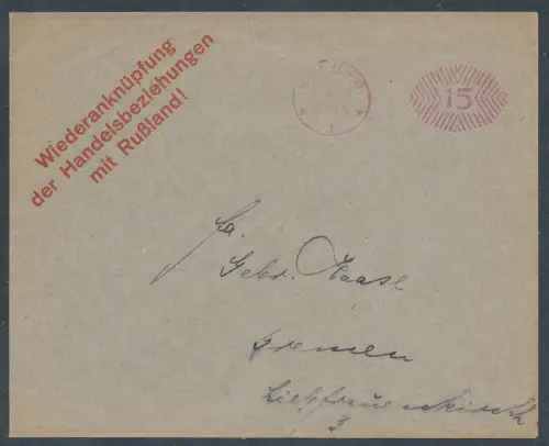 DR.,Drucksache mit AFS.+ Wiederanknüpfung Handelsbeziehungen mit Russland.