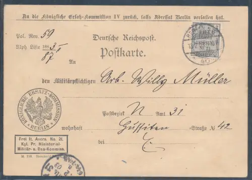 DR. . EF. Mi.-Nr. D 1