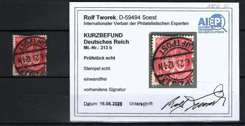 DR. Mi.-Nr. 213 b, gestempelt, KB. TworekBPP.