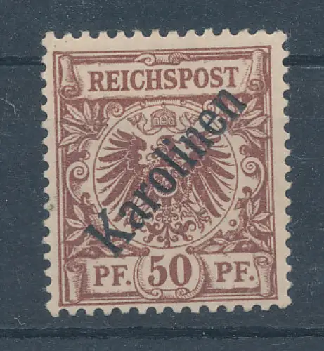 Karolinen, Mi.-Nr. 6 I ungebraucht, FA. Jäschke.-L.BPP.