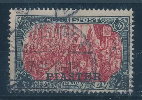 Dt. Post in der Türkei, Mi.-Nr. 23 II gestempelt, FA. Jäschke-L.