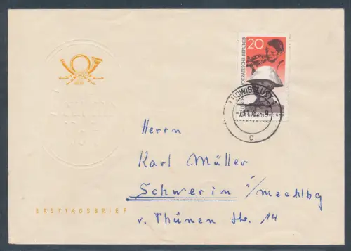 DDR. FDC. Mi.-Nr. 662 als Fernbrief gelaufen.