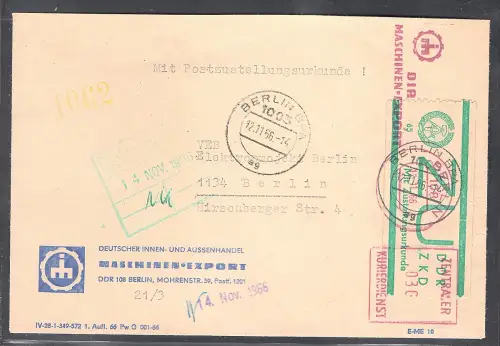 DDR.ZKD-Brief, EF. Mi.-Nr. E 1/ZU. mit AFS.