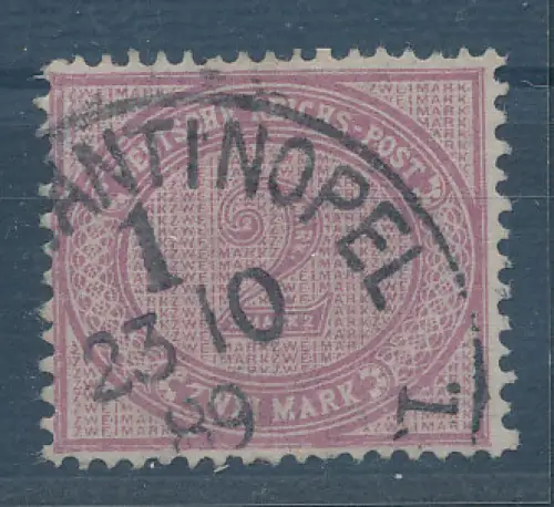 Deutsche Post in der Türkei Mi.-Nr. V 37 d gestempelt, FA.Jäschke-LBPP.