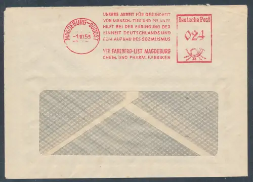 DDR. 1953, mit Propaganda AFS.