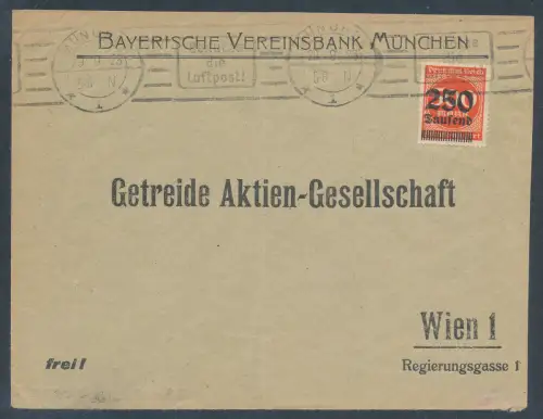 DR. EF. M.-Nr. 296 auf Auslandbrief.