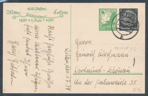 DR., Privatganzsache 10 Jahre Witten-Gastrop PP138- C2 gelaufen.