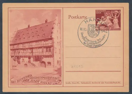 DR. Mi.-Nr. 816-817 rechte Eckrandstück gestempelt  auf GS. P 293