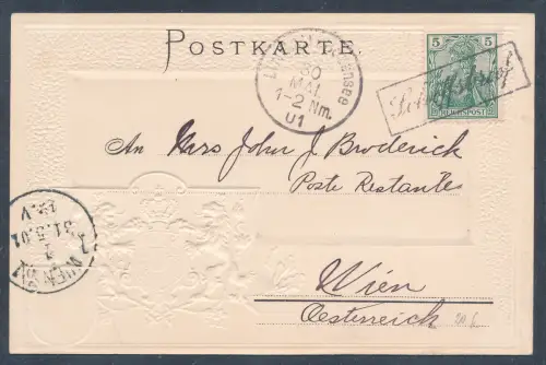 DR. Schiffpost Lindau/Bodensee-Wien mit EF. Mi.-Nr. 55