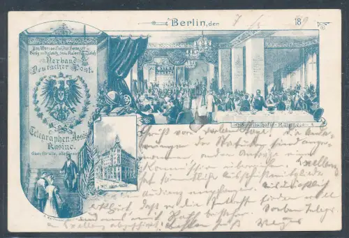 DR. Privat Ganzsache  PP8 F8-01 Verband Deutscher Post gelaufen.