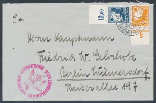 Zeppelin-Brief  Olympiafahrt 1936