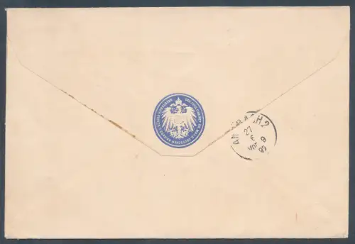 DR., R.-Fernbrief aus Berliner Kabinet Postamt.