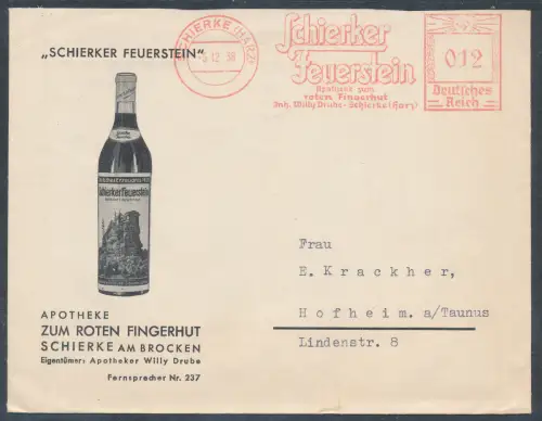 DR. Reklame-Brief, Schierker Feuerstein mit AFS.