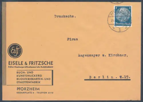 DR. Reklame-Brief, Eisele & Fritzsche Druckerei Pforzheim