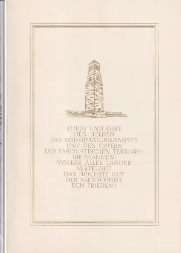 DDR - Gedenkblattt, Konzentrationslager Buchenwald, A 3-1958 a