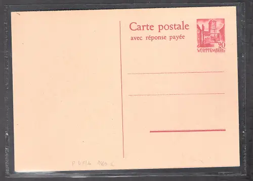 Fr.-Zone, Württemberg Ganzsache Mi.-Nr. P6  ungebraucht