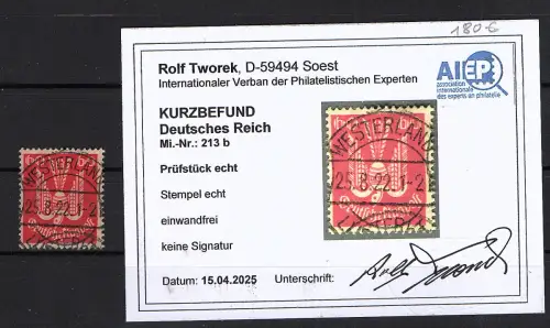 DR. Mi.-Nr. 213 b, gestempelt, KB. TworekBPP.