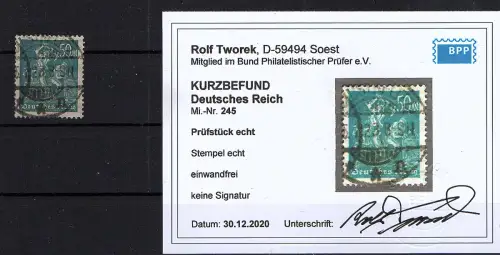 DR. Mi.-Nr. 245 gestempelt, KB. TworekBPP.