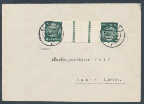 DR. Fernbrief mit EF. Mi.-Nr. KZ 22.2