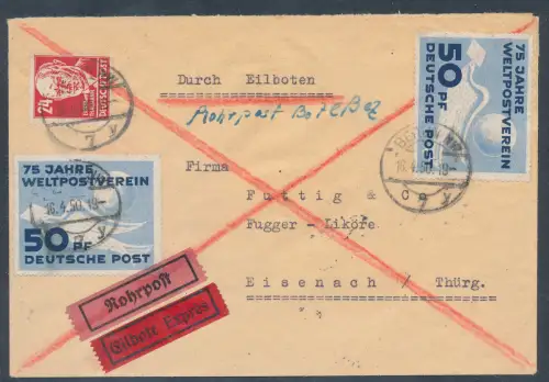 DDR. Rohrpostbrief mit Mi.F. Mi.-Nr. 242 u.a. mit Ak.-St.