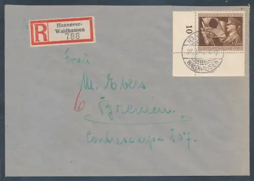 DR. Mi.-Nr. 865 2 Tage vor offiziellem Erstag portorichtig gelaufen.