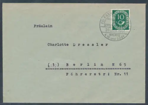 Bund FDC. Mi.-Nr. 124 + 128 + 130 auf 3 Briefen.