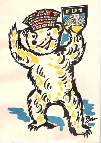 DDR - Gedenkblatt, Deutschland Treffen der jugend A3-1964 a