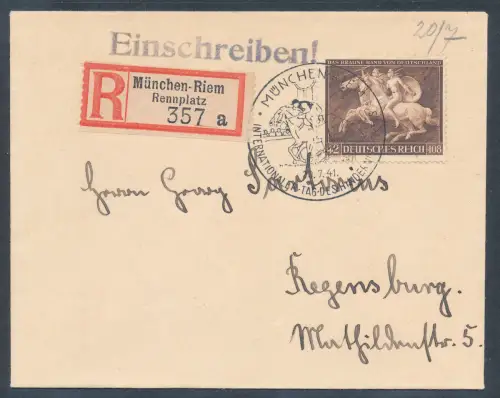 DR. EF. Mi.-Nr. 780 als R.-Fernbrief gelaufen.