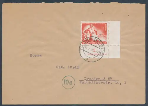 DDR. Fernbrief mit EF. Mi.-Nr. 274 DZ.