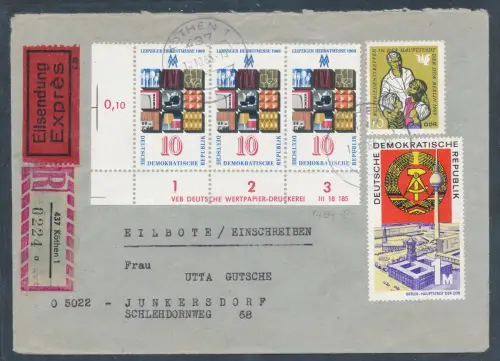 DDR. R.-Eilbote Fernbrief mit Mi.F. Mi.-Nr. 1494 DV. u.a.