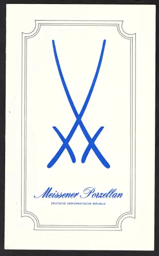 DDR - Gedenkblatt, Meissener Porzellan, D1979-2