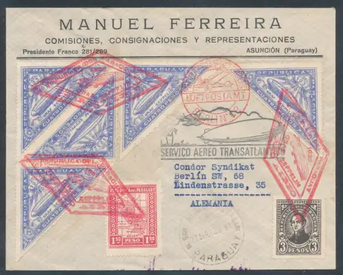 Zeppelin-Brief  LZ 127 Paraguayische Post 1932 Si. 155