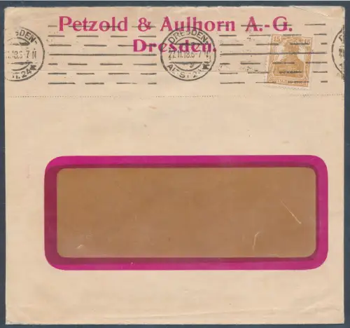 DR. Reklamebrief Schokolade  Petzold & Aulhorn A.-G. Dresden