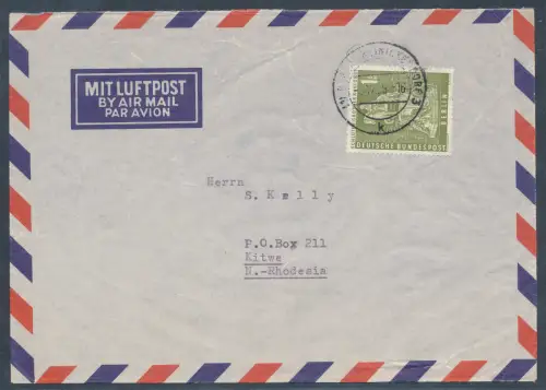 Berlin Me.F. Mi.-Nr. 153 auf Ausland-Luftpostbrief