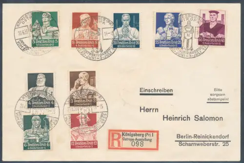 DR. Satzbrief Mi.-Nr. 56-564 als R.-Eilbote-Fernbrief gelaufen mit Ak.-St.