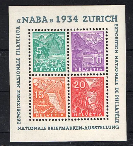 Schweiz Mi.-Nr. Block 1 postfrisch.
