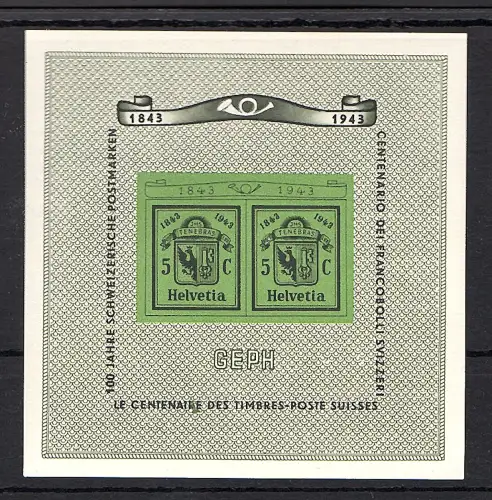 Schweiz Mi.-Nr. Block 10 postfrisch.