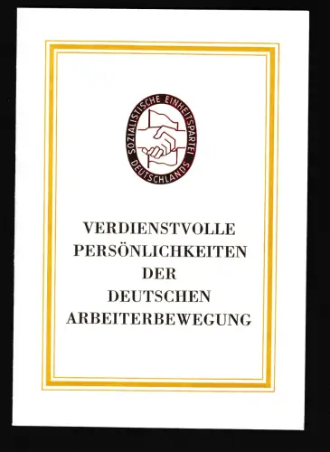 DDR - Gedenkblatt, Verdienstvolle Persönlichkeiten der deutschen......B1-1984.