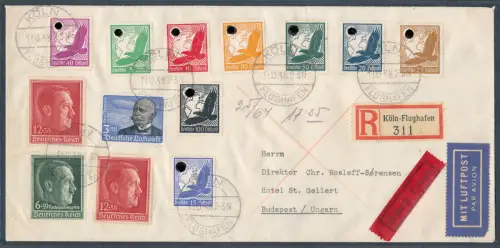 DR. Satzbrief Mi.-Nr. 5229-539 ohne 528  als R.-Eilbote-Auslanbrief gelaufen.