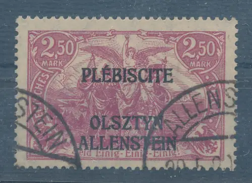 Allenstein Mi.-Nr. 13 a gestempelt, FA.  M.AlthenBPP.